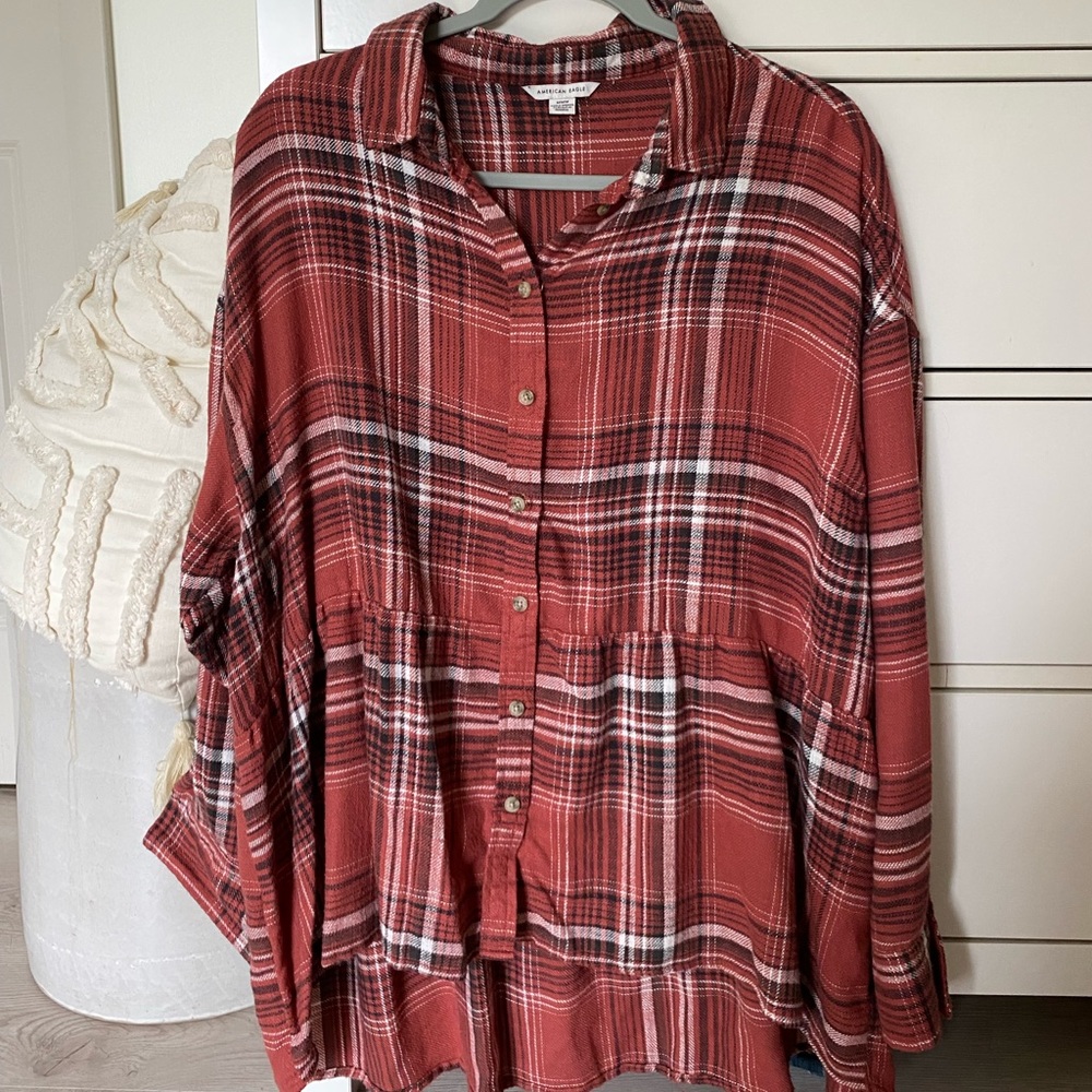American Eagle Plaid Oversized shirt